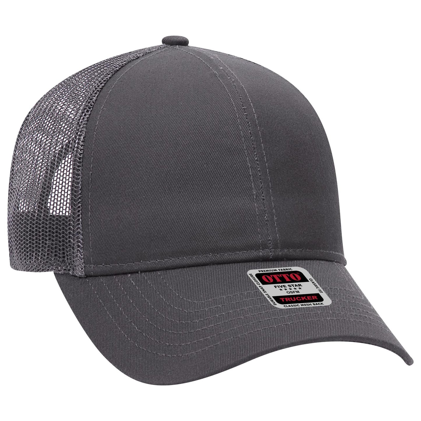 OTTO CAP 6 Panel Mid Profile Mesh Back Trucker Hat 30-287