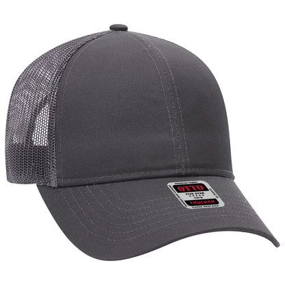 OTTO CAP 6 Panel Mid Profile Mesh Back Trucker Hat 30-287