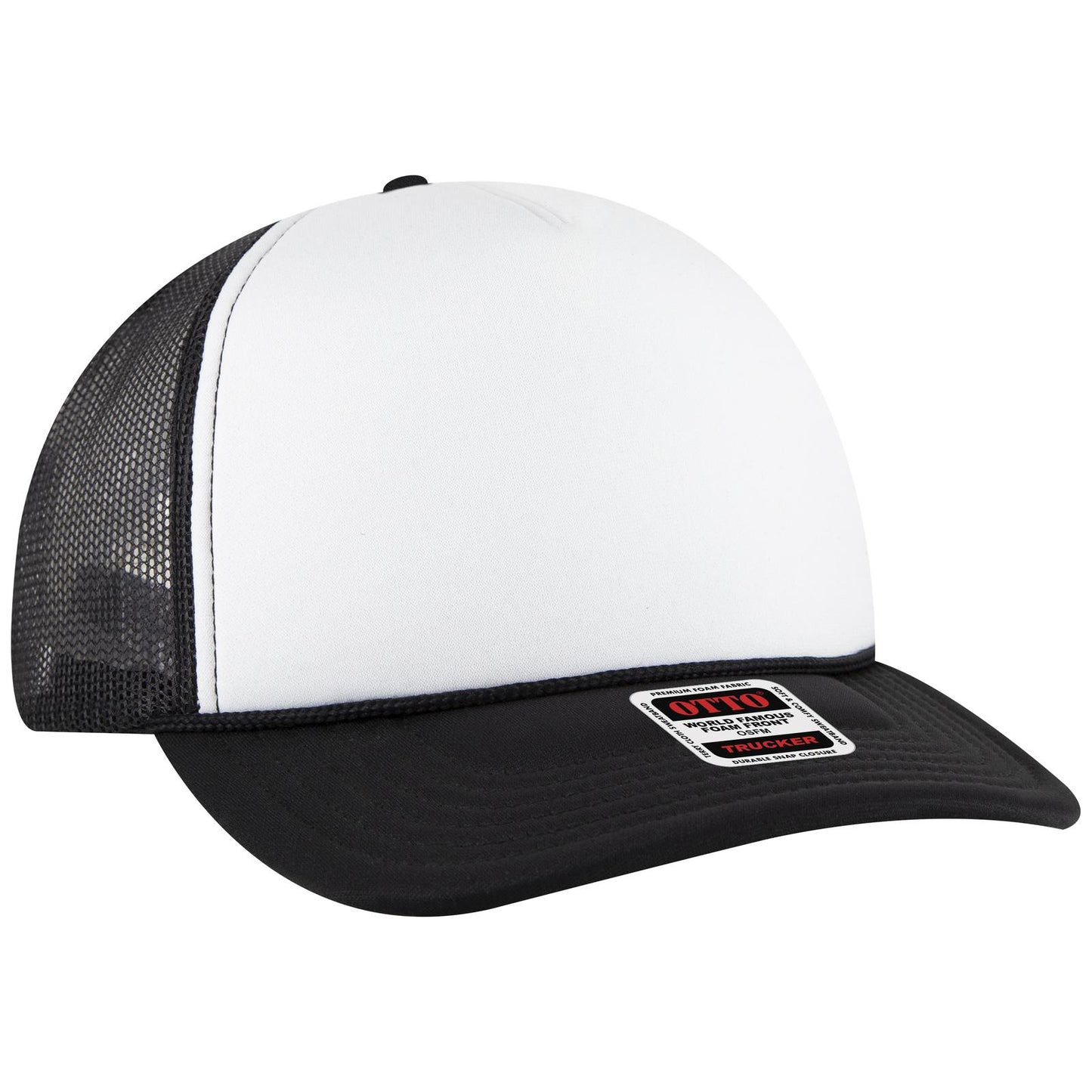 OTTO CAP 5 Panel High Crown Mesh Back Trucker Hat 3931-1