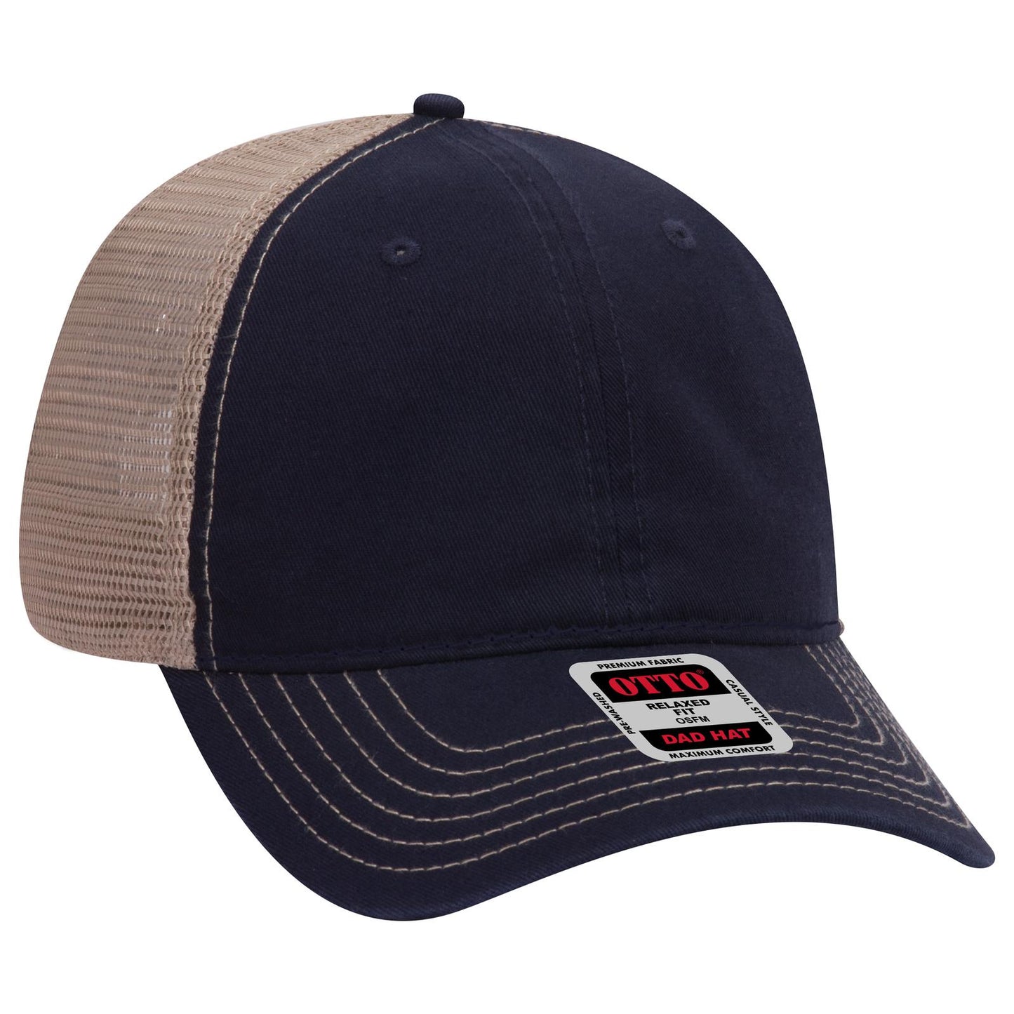 OTTO CAP 6 Panel Low Profile Mesh Back Trucker Dad Hat 121-858