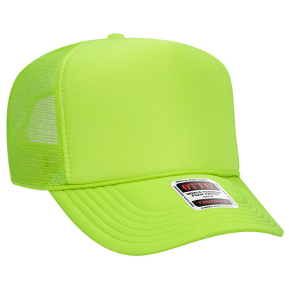OTTO CAP 5 Panel High Crown Mesh Back Trucker Hat 39-165