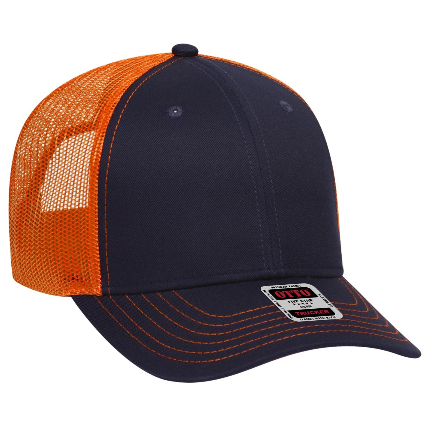 OTTO CAP 6 Panel Low Profile Mesh Back Trucker Hat 83-1239