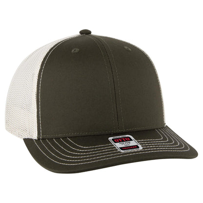 OTTO CAP 6 Panel Mid Profile Mesh Back Trucker Hat 112-1
