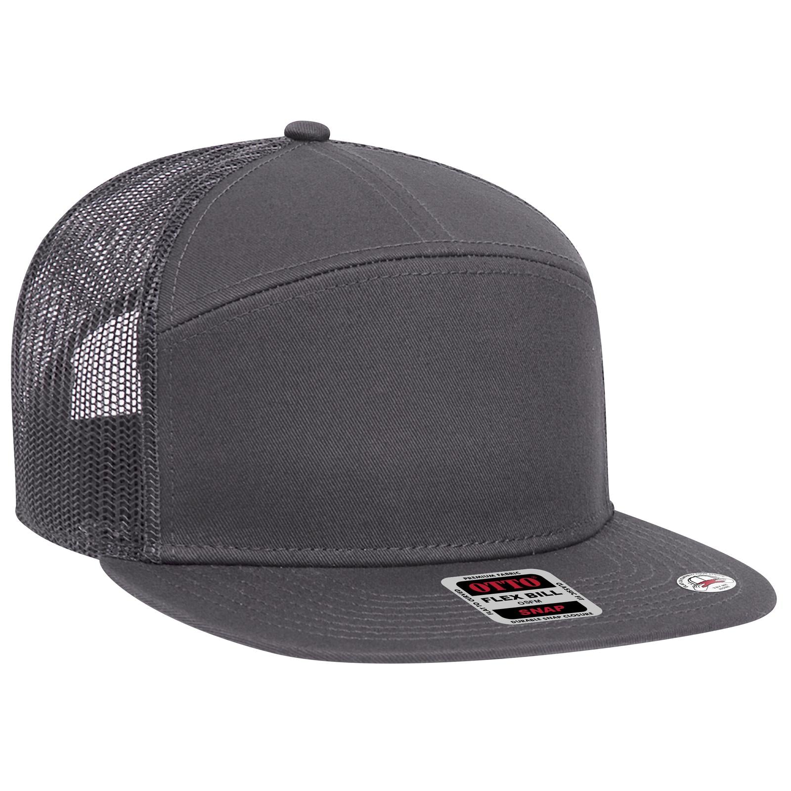 OTTO CAP "OTTO SNAP" 7 Panel Mesh Back Trucker Snapback Hat