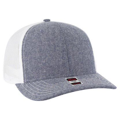OTTO CAP 6 Panel Mid Profile Mesh Back Trucker Hat 112-1