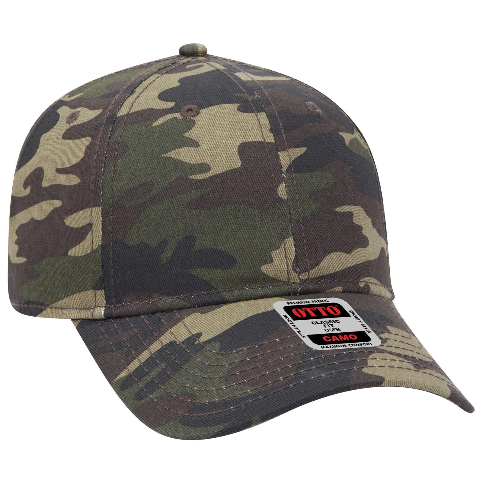 OTTO CAP Camouflage 6 Panel Low Profile Baseball Cap