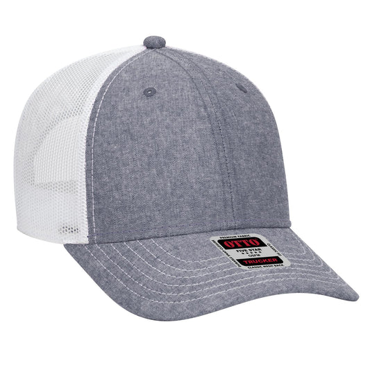 OTTO CAP 6 Panel Low Profile Mesh Back Trucker Hat 83-1239