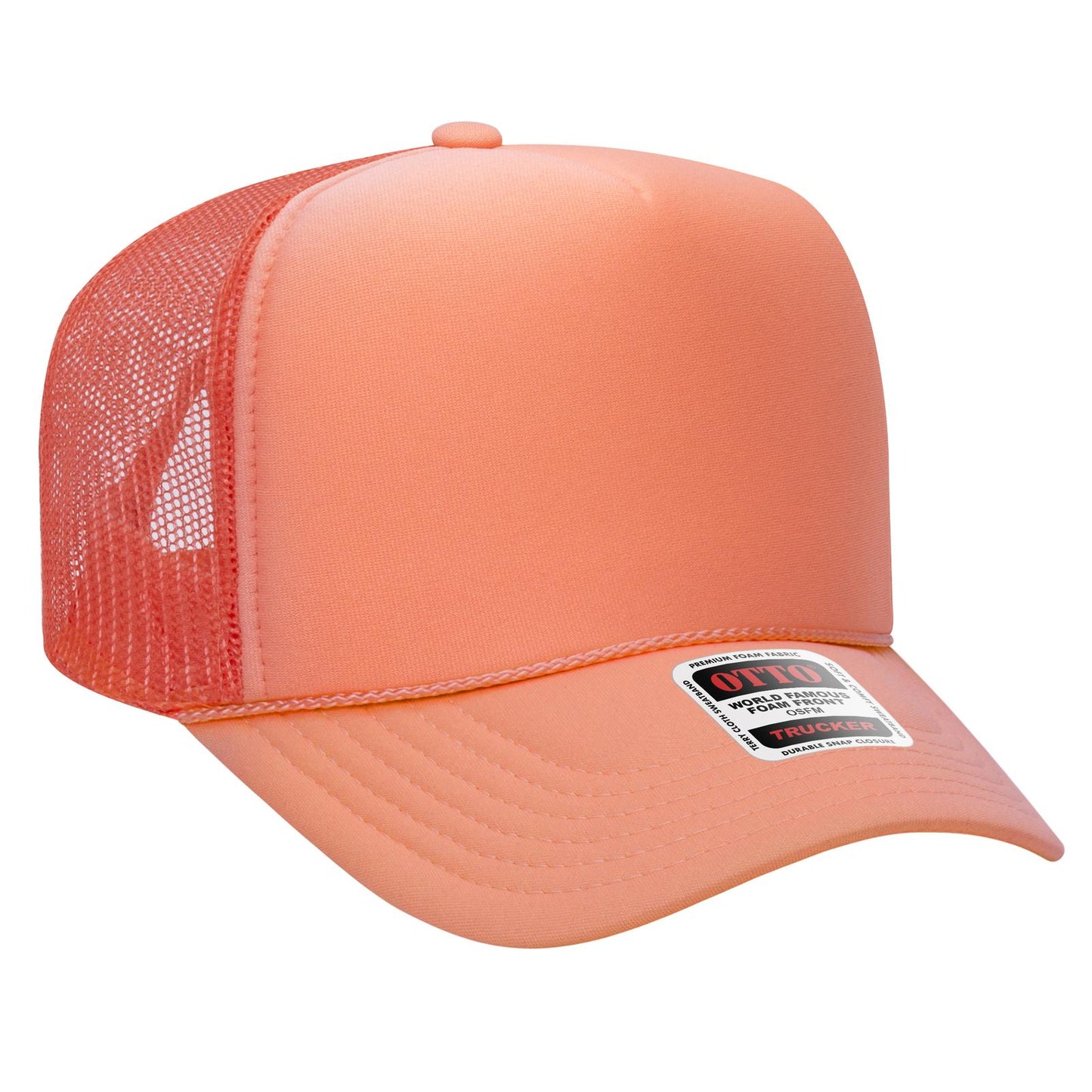 OTTO CAP 5 Panel High Crown Mesh Back Trucker Hat 39-165