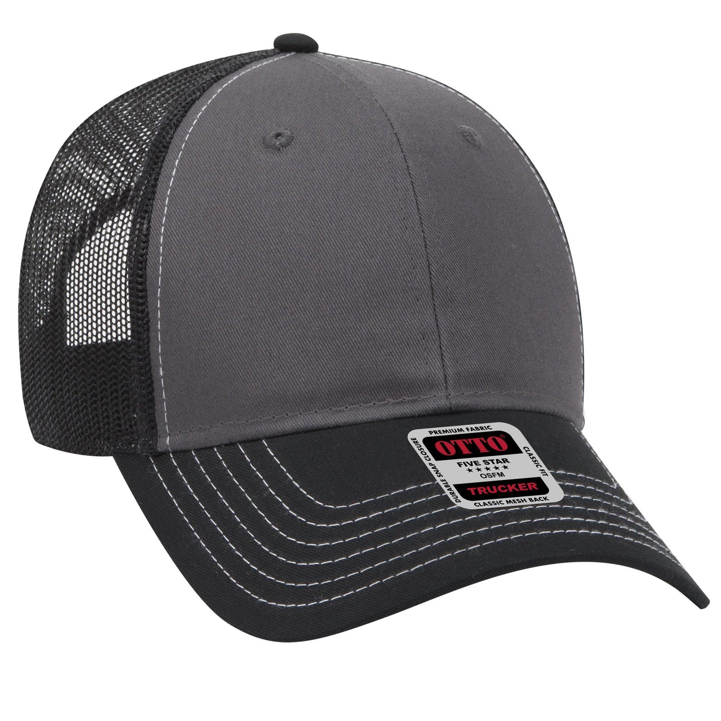 OTTO CAP 6 Panel Low Profile Mesh Back Trucker Hat 83-1239