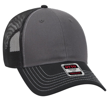OTTO CAP 6 Panel Low Profile Mesh Back Trucker Hat 83-1239