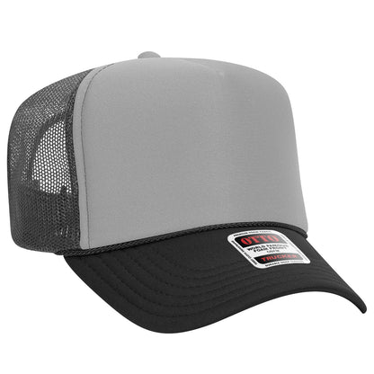 OTTO CAP 5 Panel High Crown Mesh Back Trucker Hat 39-165