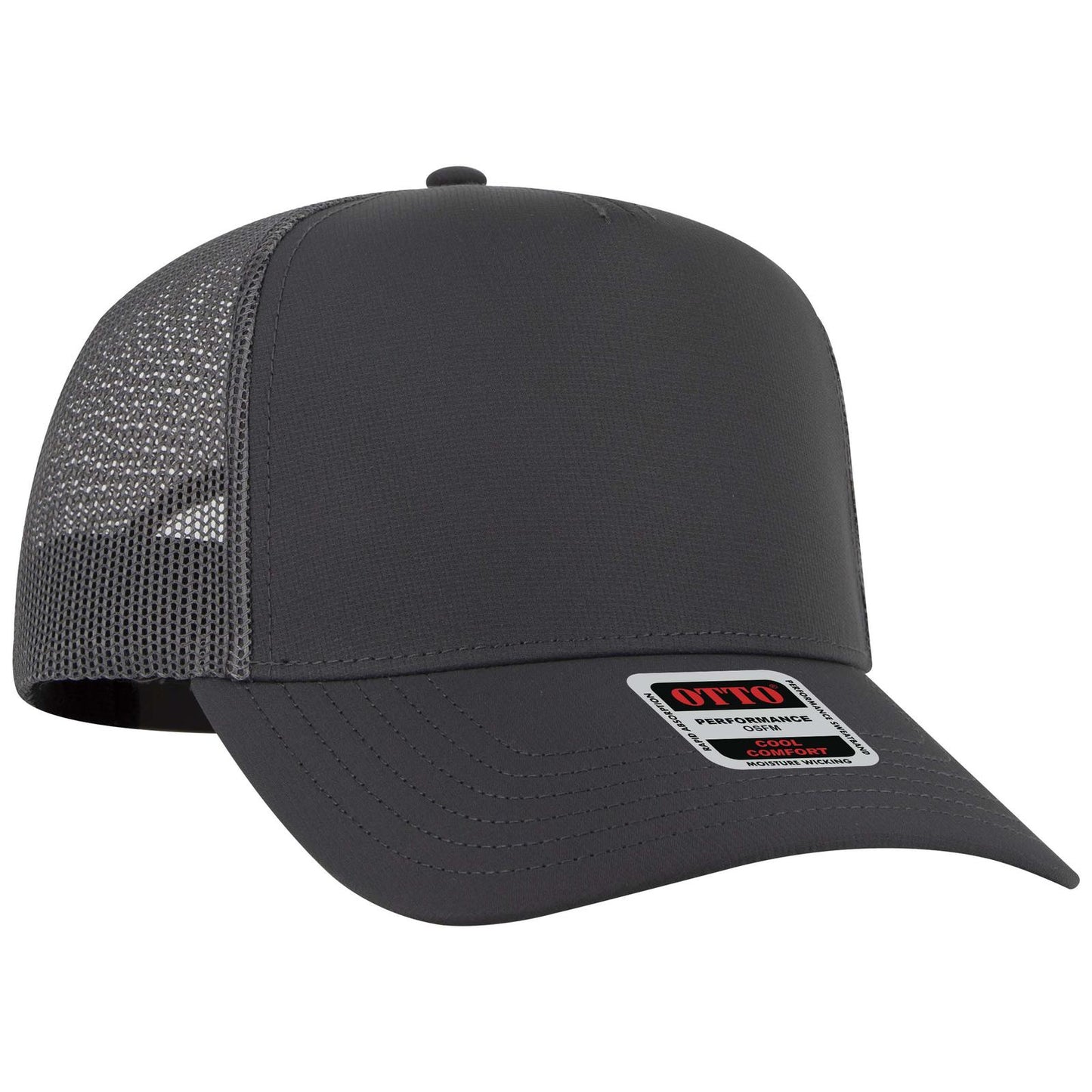OTTO CAP 5 Panel Mid Profile Mesh Back Trucker Hat 32-1