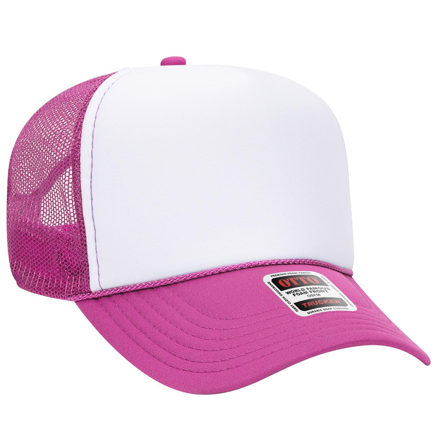 OTTO CAP 5 Panel Mid Profile Mesh Back Trucker Hat 32-467