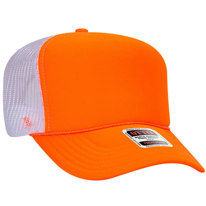 OTTO CAP 5 Panel High Crown Mesh Back Trucker Hat 39-165