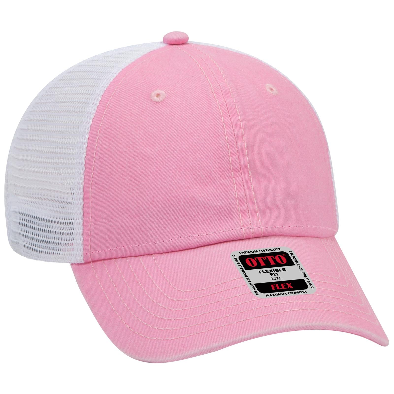 OTTO CAP "OTTO FLEX" Fitted 6 Panel Low Profile Mesh Back Trucker Hat
