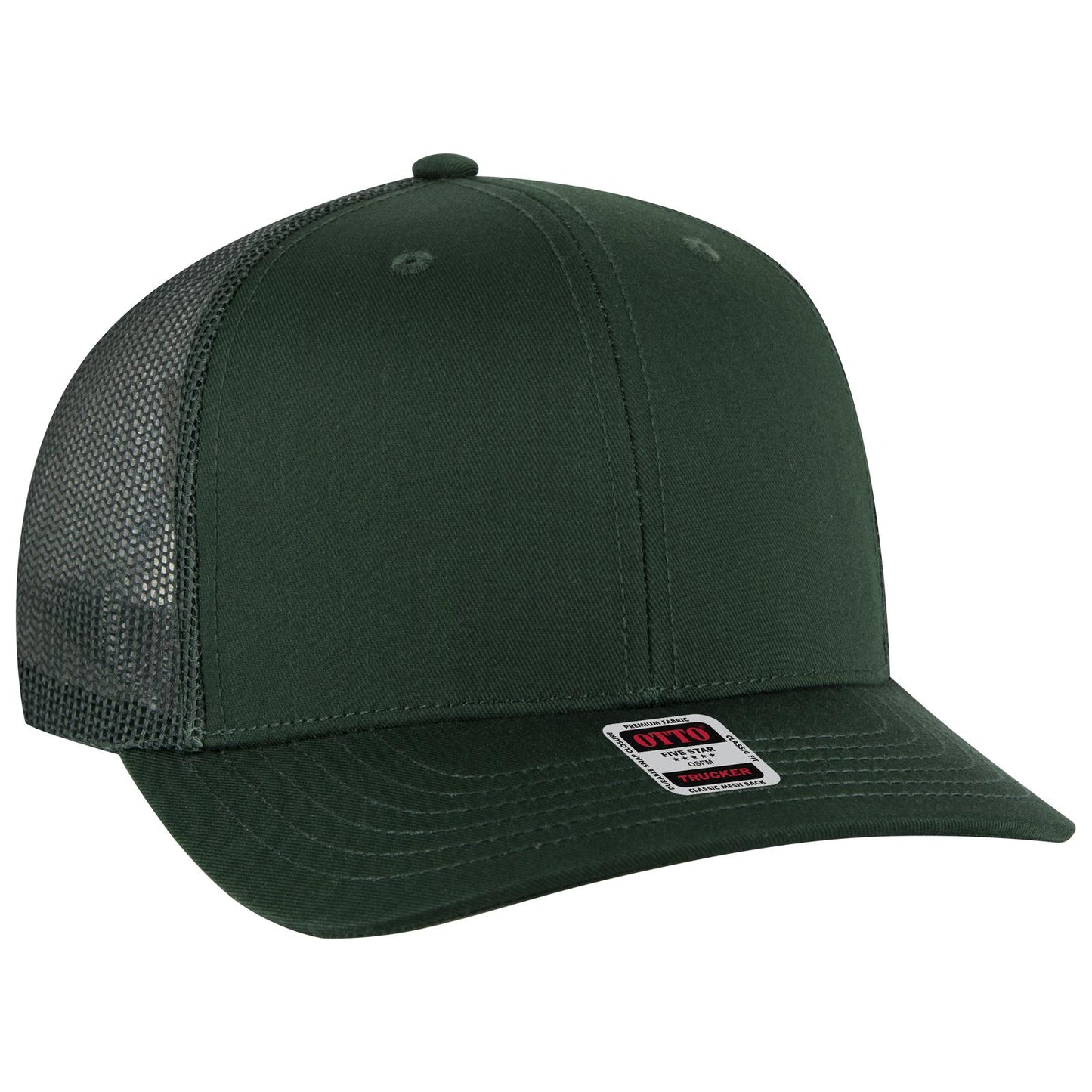 OTTO CAP 6 Panel Mid Profile Mesh Back Trucker Hat 112-1