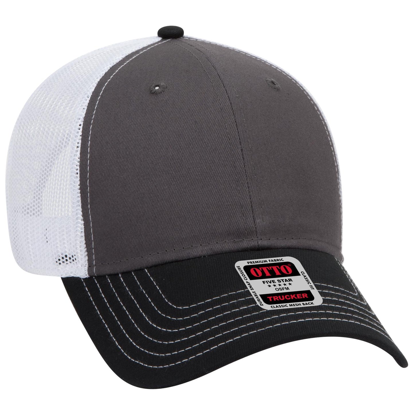 OTTO CAP 6 Panel Low Profile Mesh Back Trucker Hat 83-1239