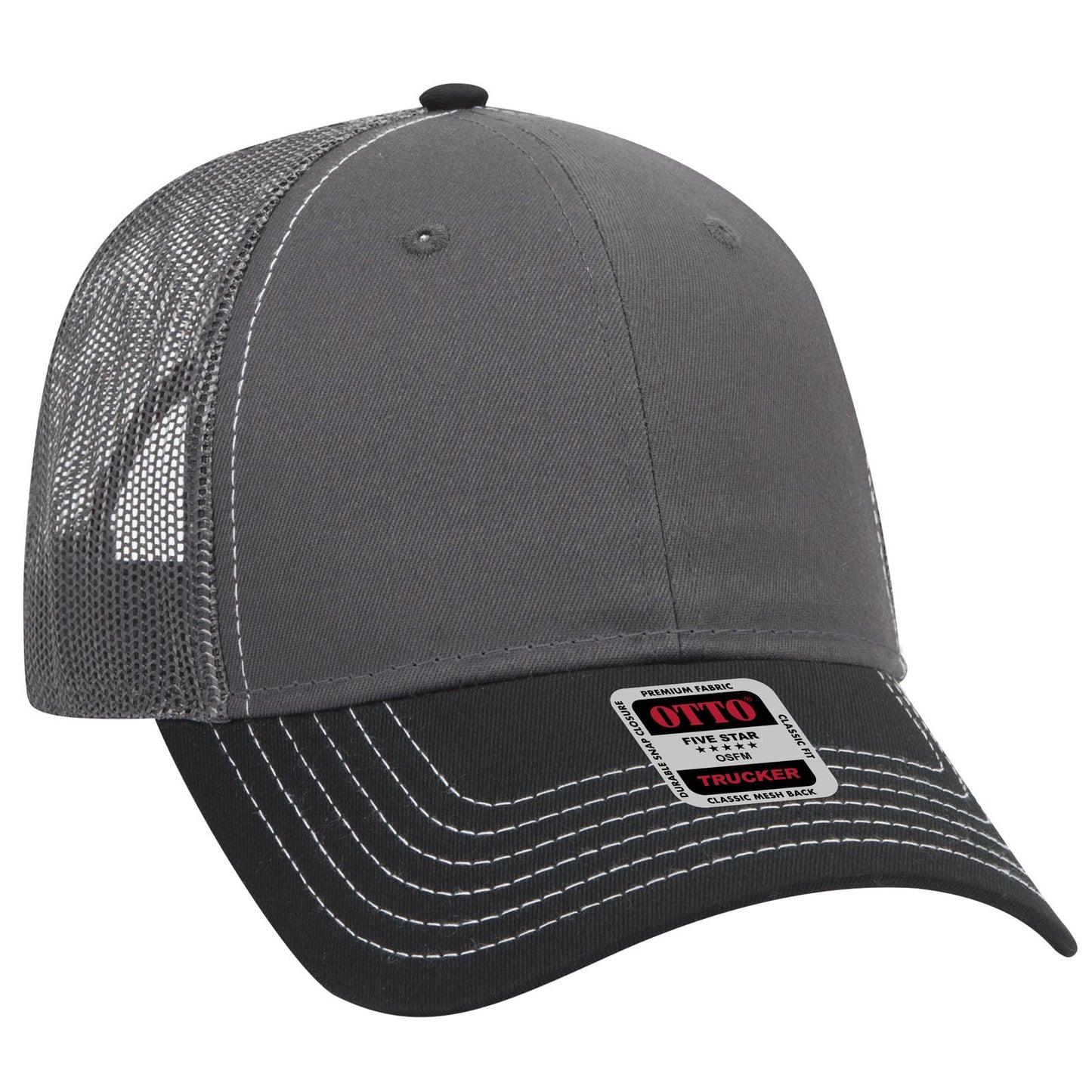 OTTO CAP 6 Panel Low Profile Mesh Back Trucker Hat 83-1239