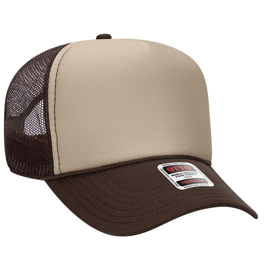 OTTO CAP 5 Panel Mid Profile Mesh Back Trucker Hat 32-467