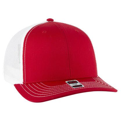 OTTO CAP 6 Panel Mid Profile Mesh Back Trucker Hat 112-1