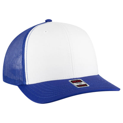 OTTO CAP 6 Panel Mid Profile Mesh Back Trucker Hat 112-1