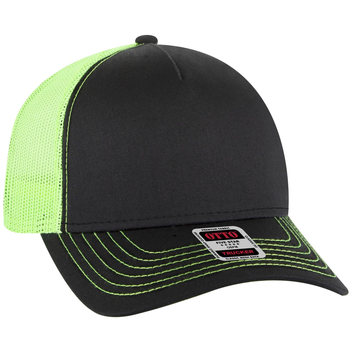 OTTO CAP 5 Panel Low Profile Mesh Back Trucker Hat 102-664