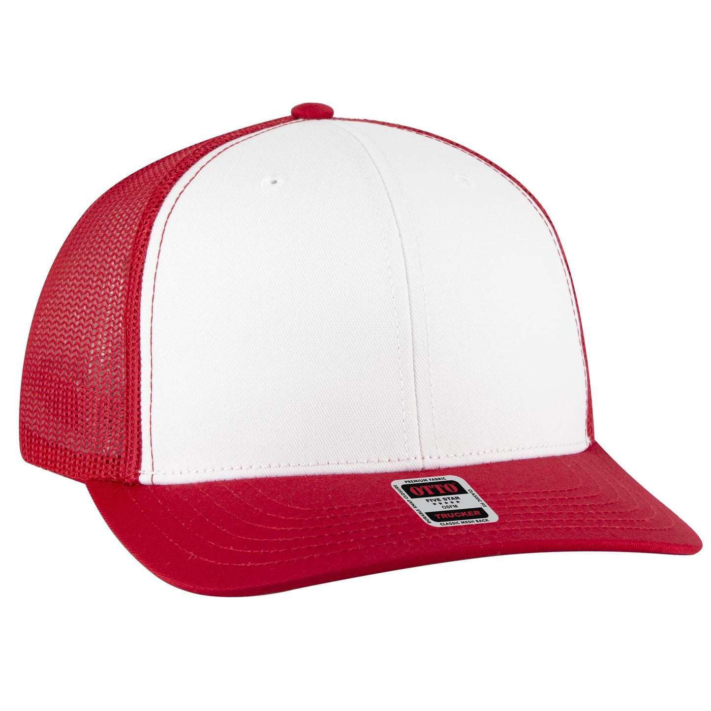 OTTO CAP 6 Panel Mid Profile Mesh Back Trucker Hat 112-1
