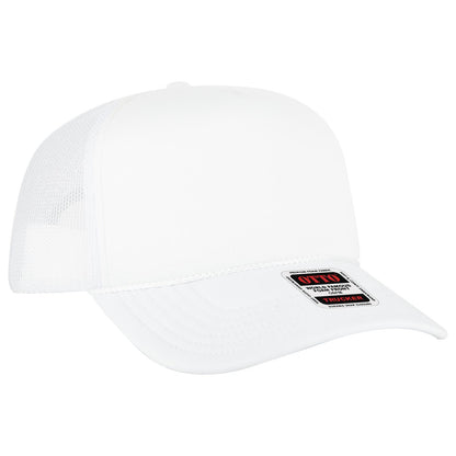 OTTO CAP 5 Panel High Crown Mesh Back Trucker Hat 3932-1