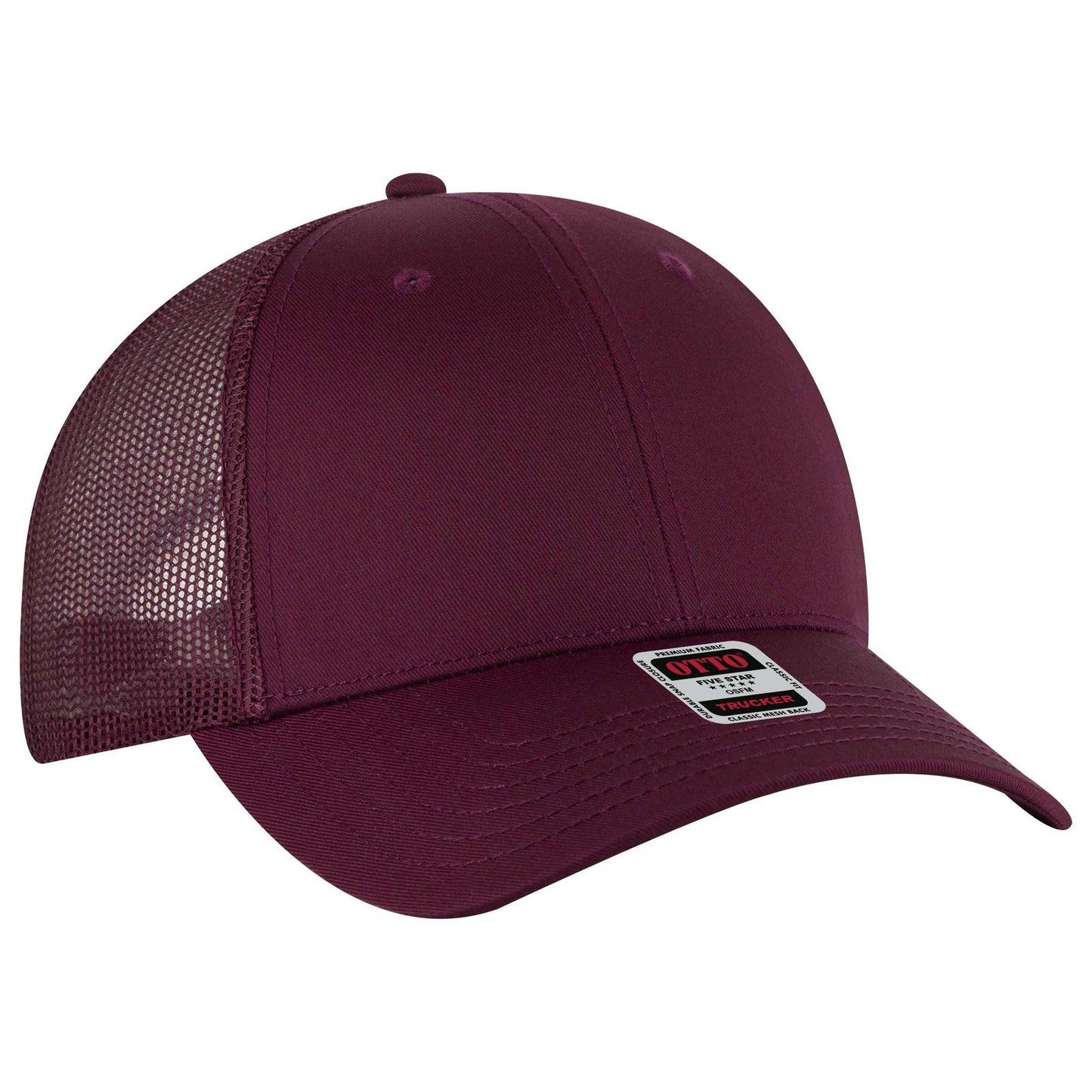 OTTO CAP 6 Panel Low Profile Mesh Back Trucker Hat 83-1239
