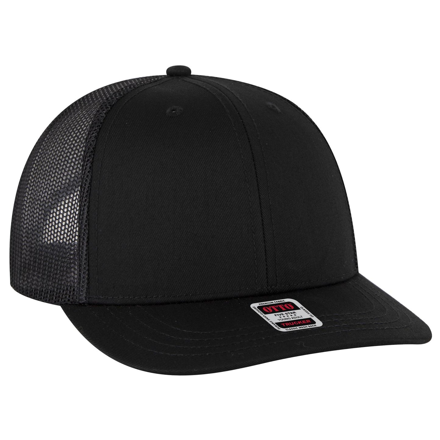 OTTO CAP 6 Panel Mid Profile Mesh Back Trucker Hat 112-1