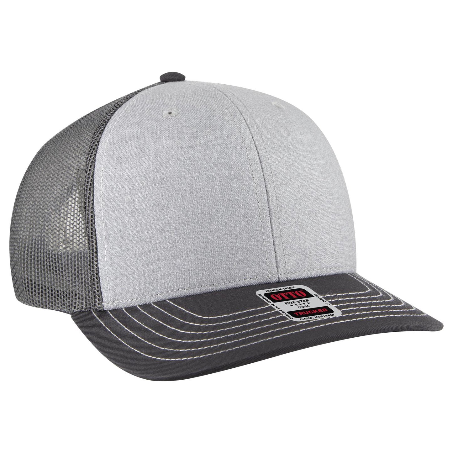 OTTO CAP 6 Panel Mid Profile Mesh Back Trucker Hat 112-1