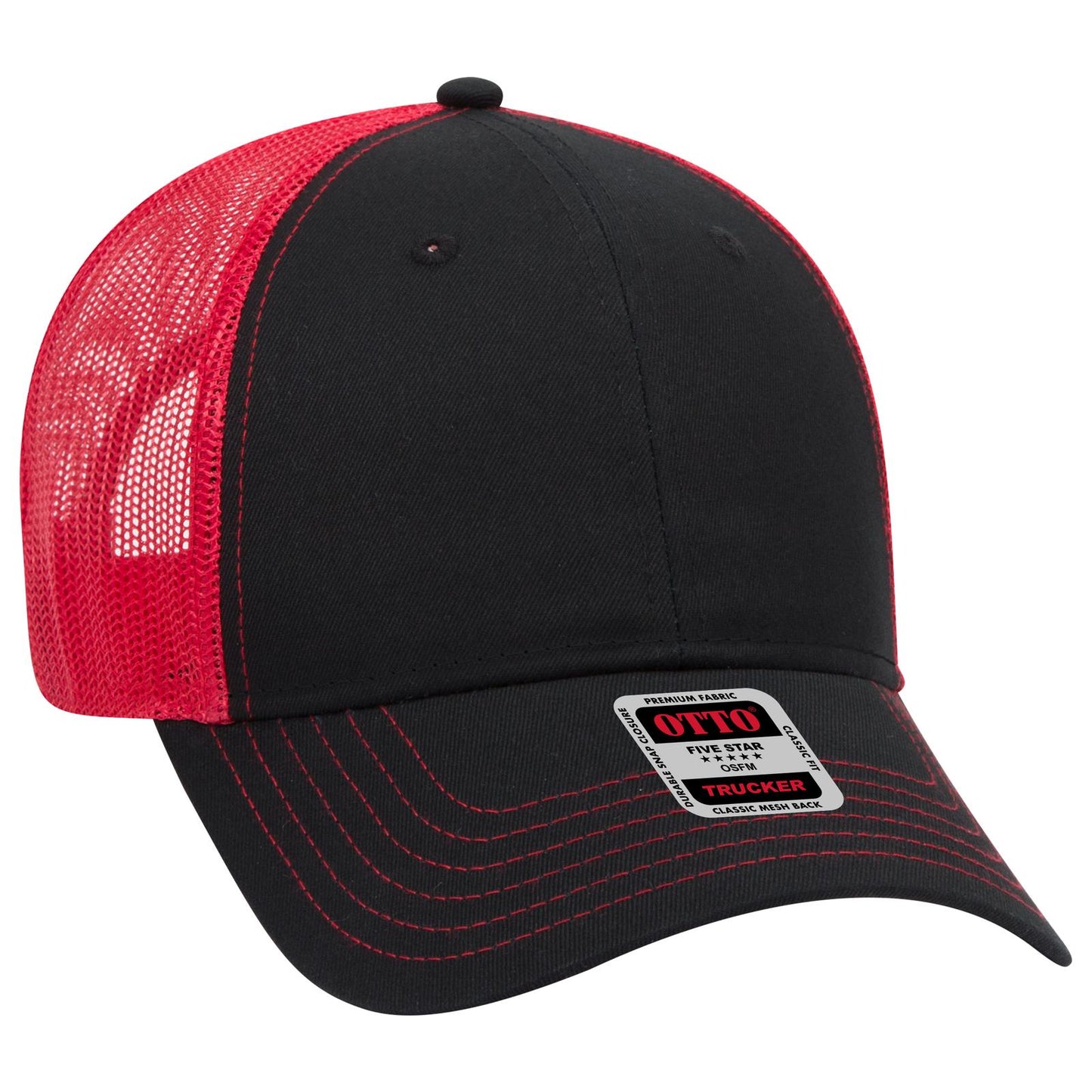 OTTO CAP 6 Panel Low Profile Mesh Back Trucker Hat 83-1239