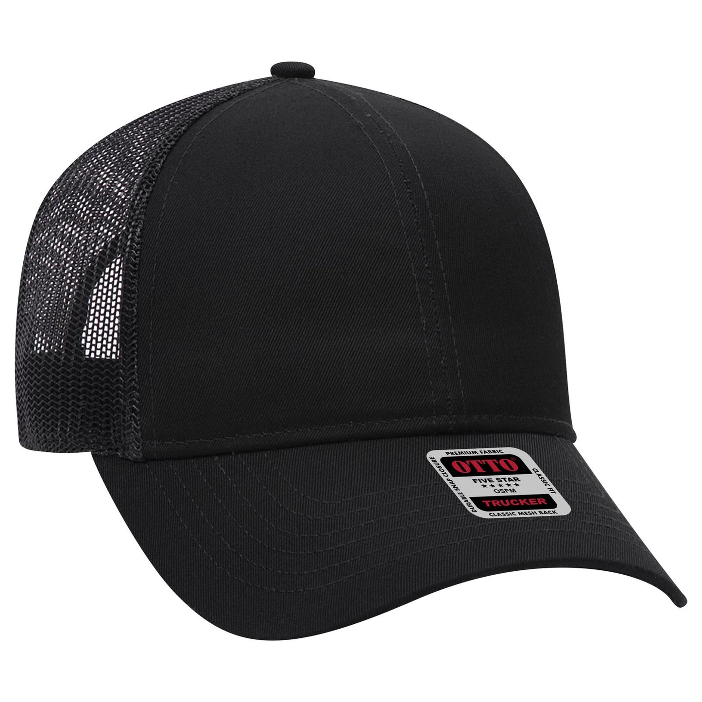 OTTO CAP 6 Panel Mid Profile Mesh Back Trucker Hat 30-287
