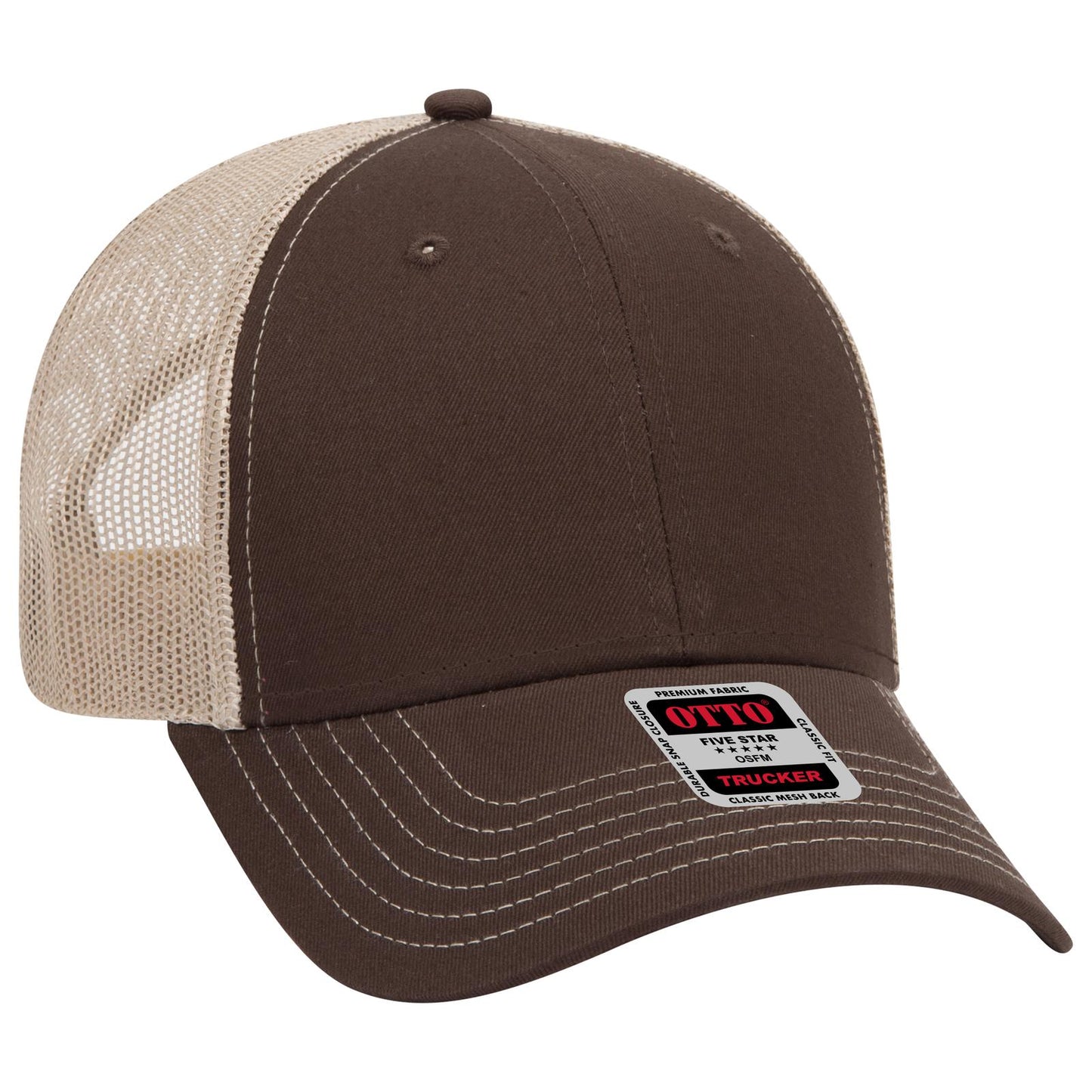 OTTO CAP 6 Panel Low Profile Mesh Back Trucker Hat 83-1239