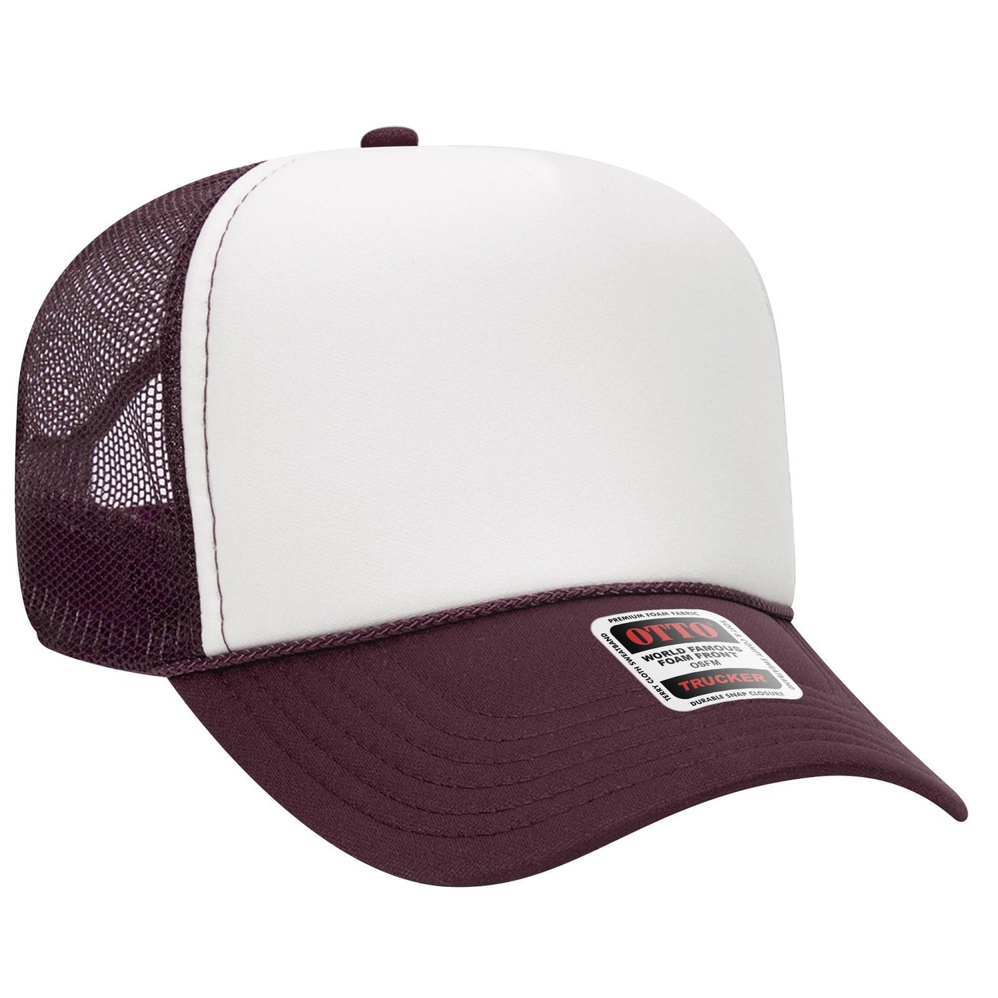 OTTO CAP 5 Panel Mid Profile Mesh Back Trucker Hat 32-467