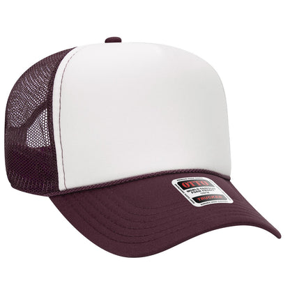 OTTO CAP 5 Panel Mid Profile Mesh Back Trucker Hat 32-467