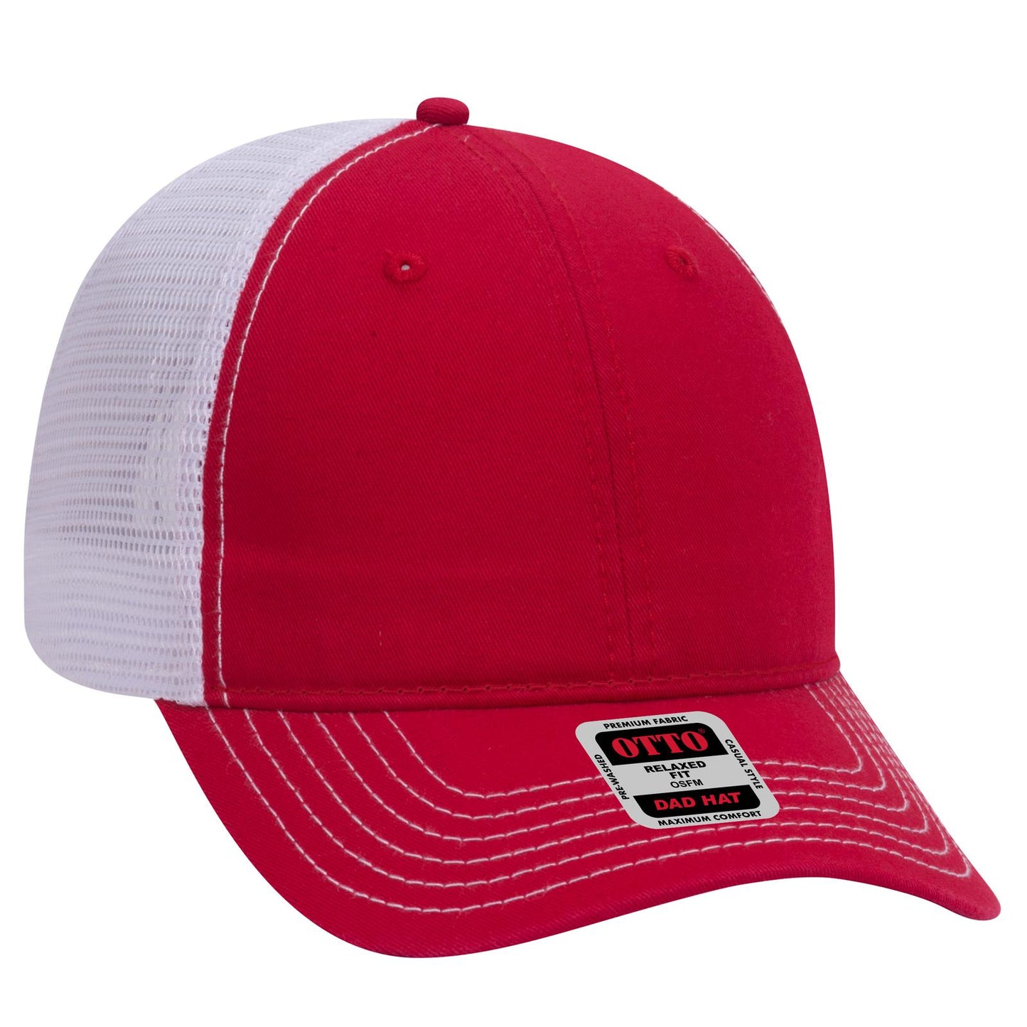 OTTO CAP 6 Panel Low Profile Mesh Back Trucker Dad Hat 121-858