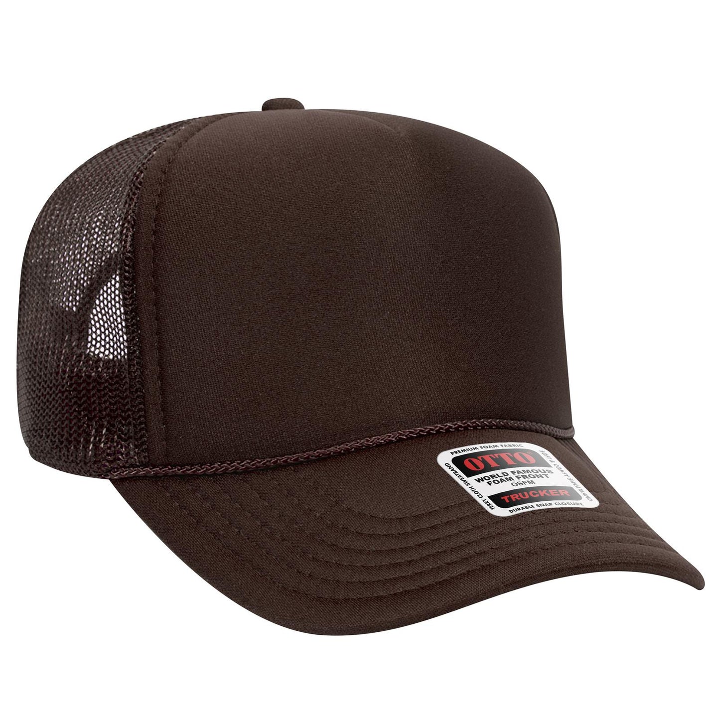 OTTO CAP 5 Panel Mid Profile Mesh Back Trucker Hat 32-467