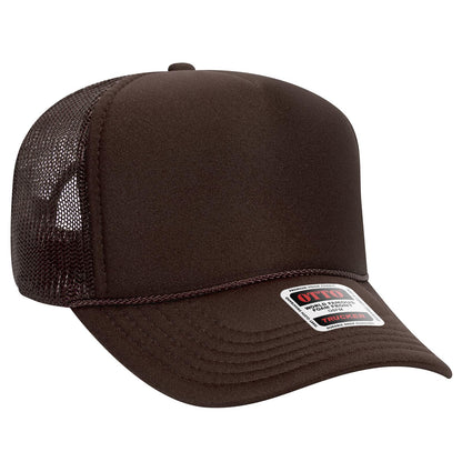 OTTO CAP 5 Panel Mid Profile Mesh Back Trucker Hat 32-467