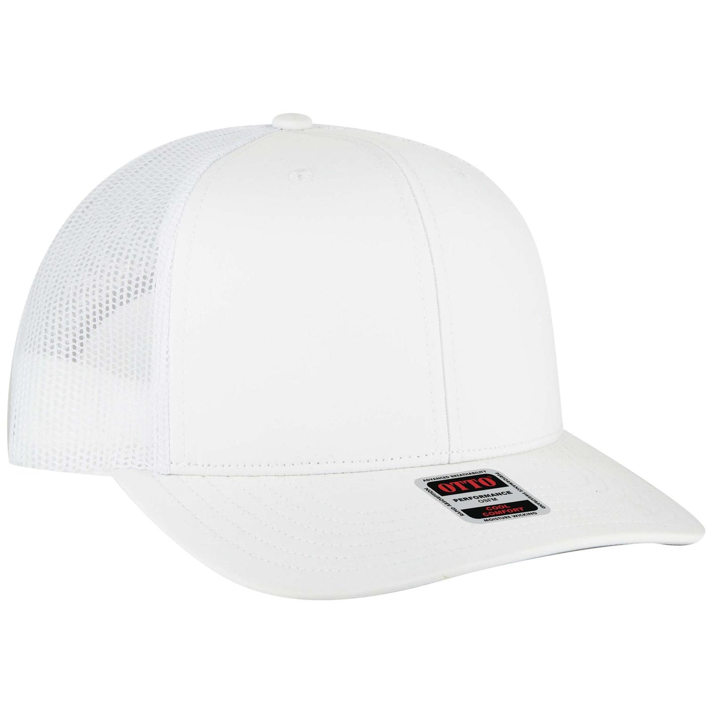 OTTO CAP 6 Panel Mid Profile Mesh Back Trucker Hat 112-3
