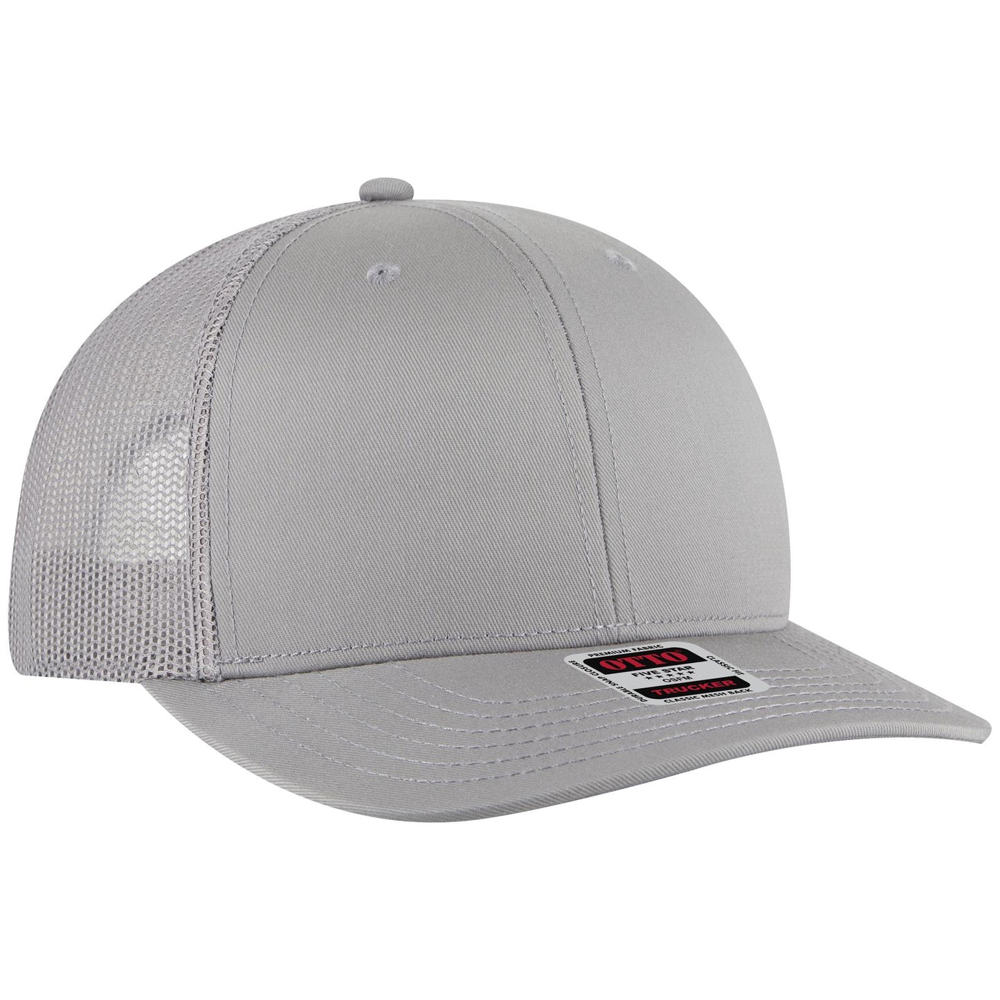 OTTO CAP 6 Panel Mid Profile Mesh Back Trucker Hat 112-1