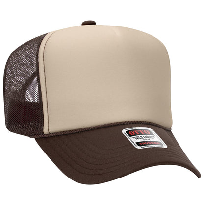 OTTO CAP 5 Panel High Crown Mesh Back Trucker Hat 39-165
