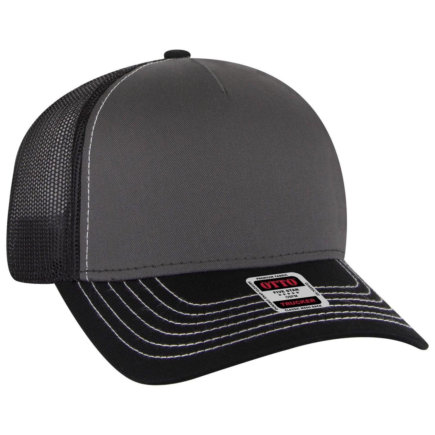 OTTO CAP 5 Panel Low Profile Mesh Back Trucker Hat 102-664