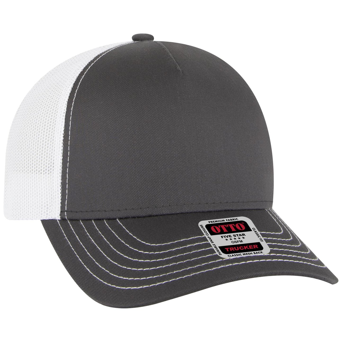 OTTO CAP 5 Panel Low Profile Mesh Back Trucker Hat 102-664