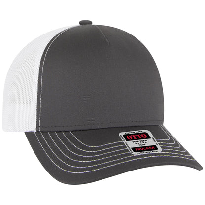 OTTO CAP 5 Panel Low Profile Mesh Back Trucker Hat 102-664