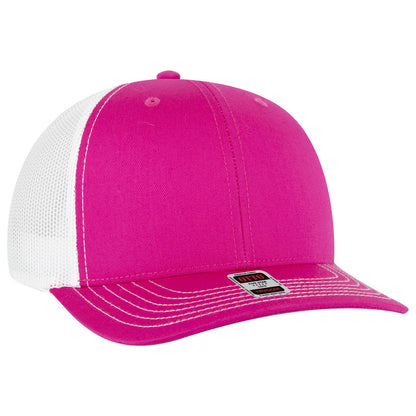 OTTO CAP 6 Panel Mid Profile Mesh Back Trucker Hat 112-1