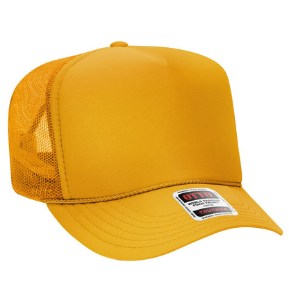 OTTO CAP 5 Panel High Crown Mesh Back Trucker Hat 39-165