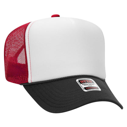 OTTO CAP 5 Panel High Crown Mesh Back Trucker Hat 39-165