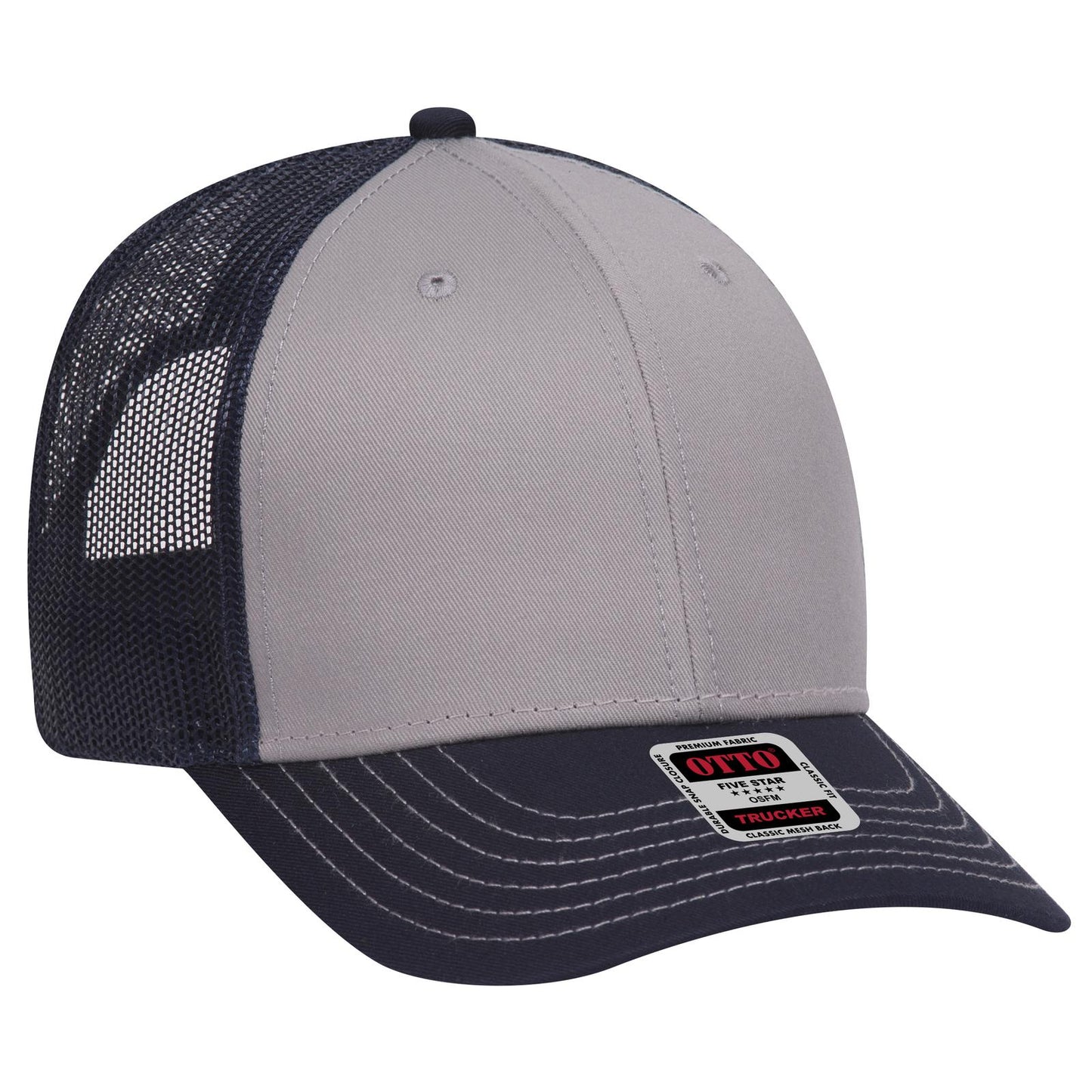 OTTO CAP 6 Panel Low Profile Mesh Back Trucker Hat 83-1239