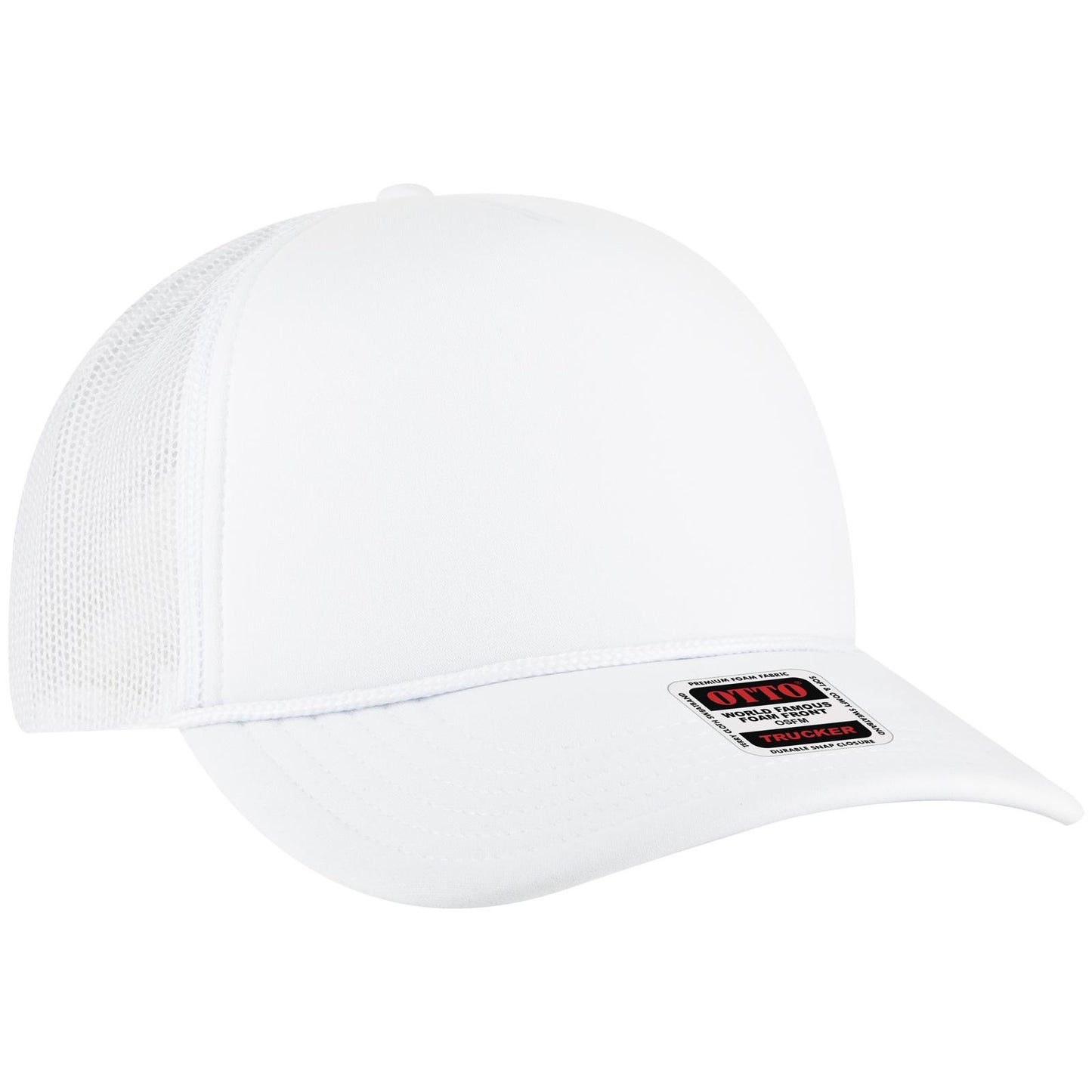 OTTO CAP 5 Panel High Crown Mesh Back Trucker Hat 3931-1